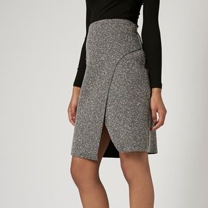topshop bonded neppy wrap skirt